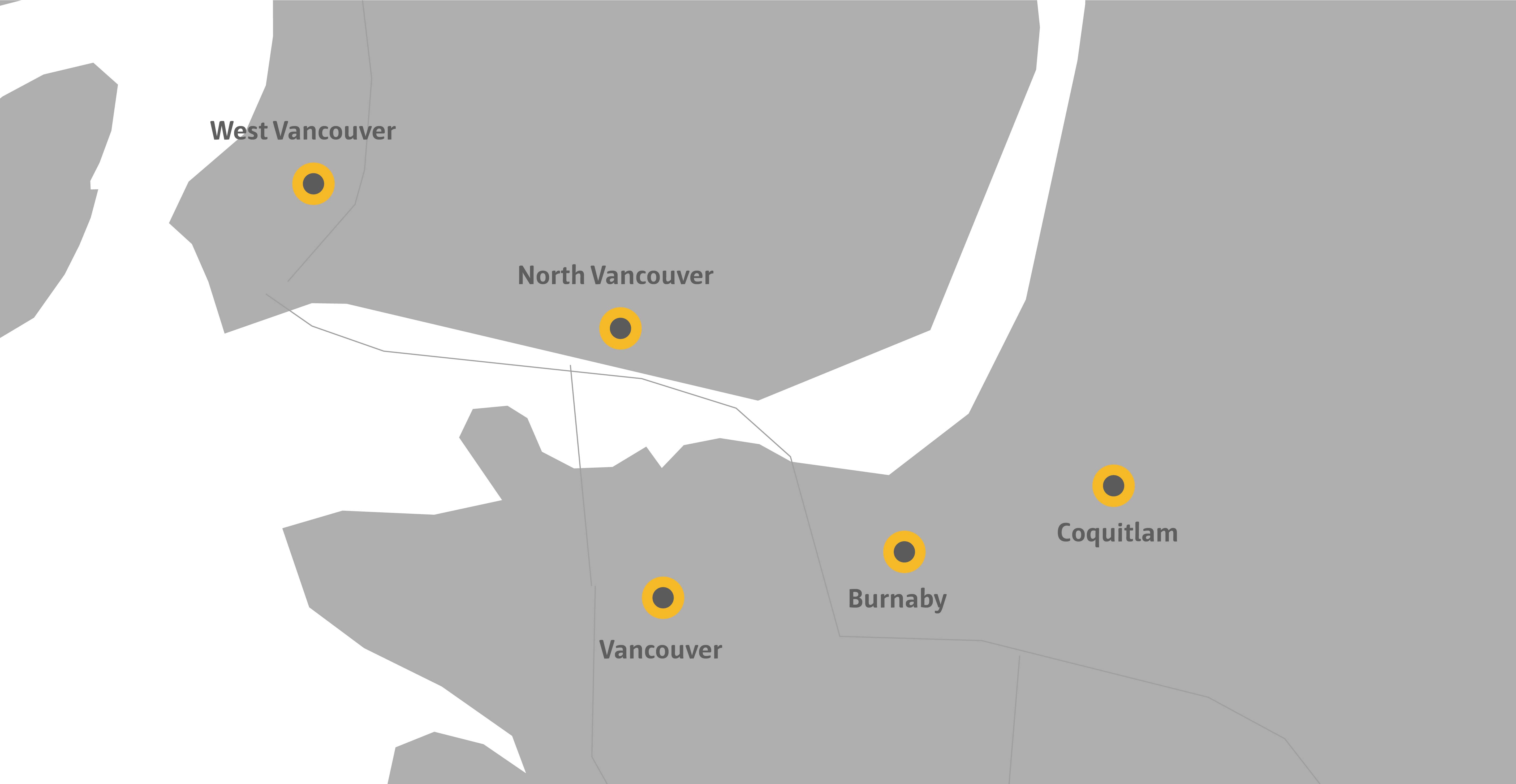map of lower mainland