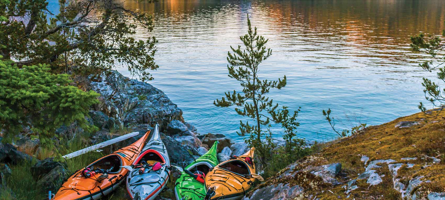 kayaking at the lake