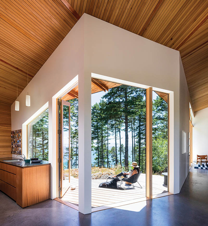 Sooke home mimicking the shapes of the surrounding forest