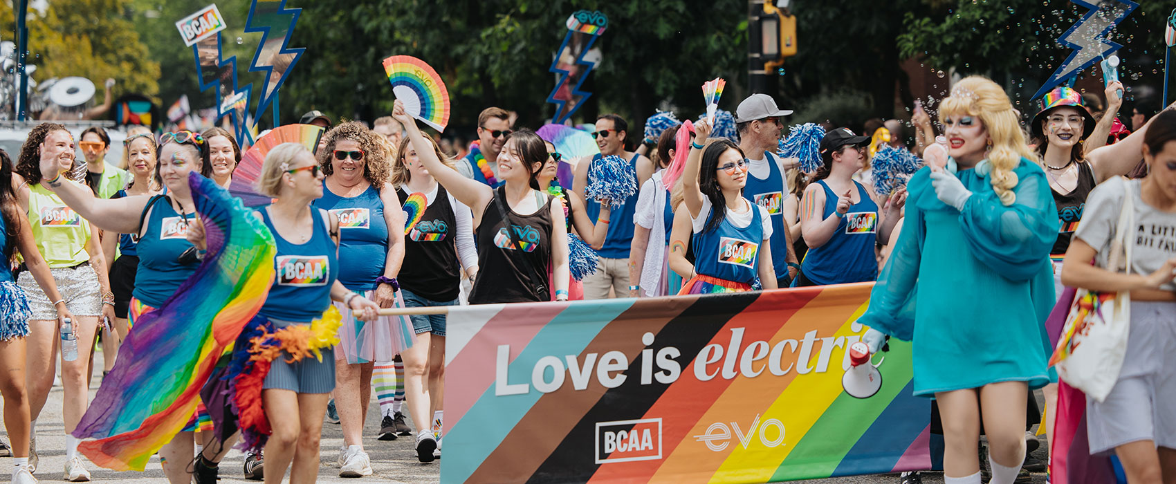 BCAA and Evo at the 2025 Pride Rally