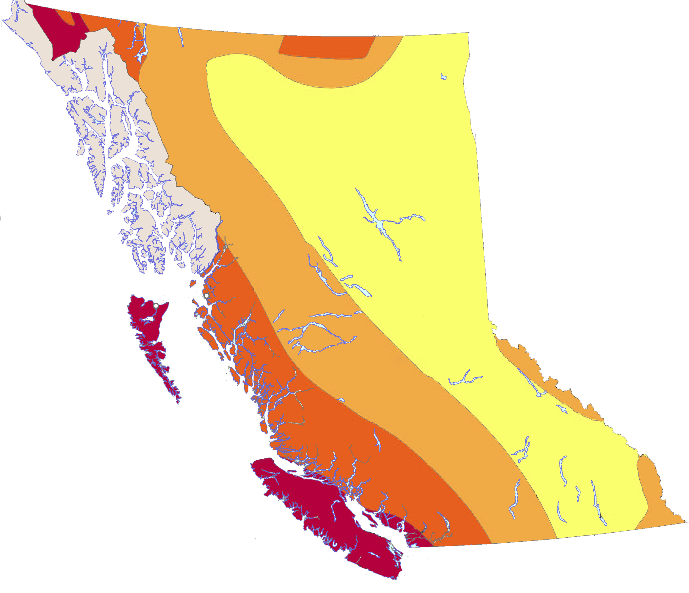 BC seismic risk map