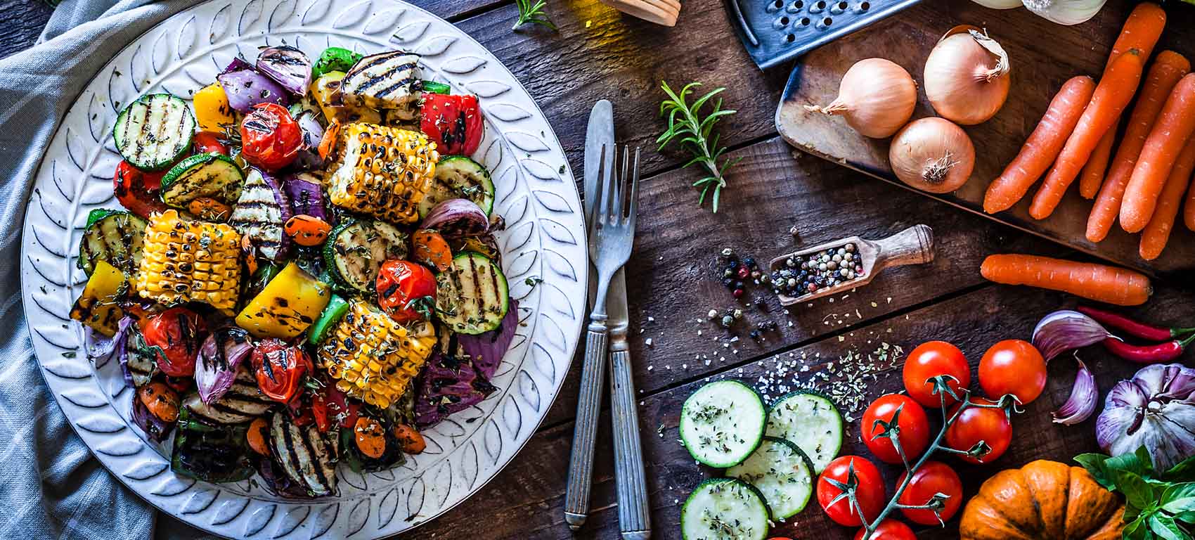 grilled food on a dish on display