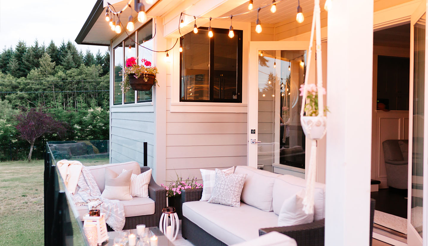 decorated outdoor patio
