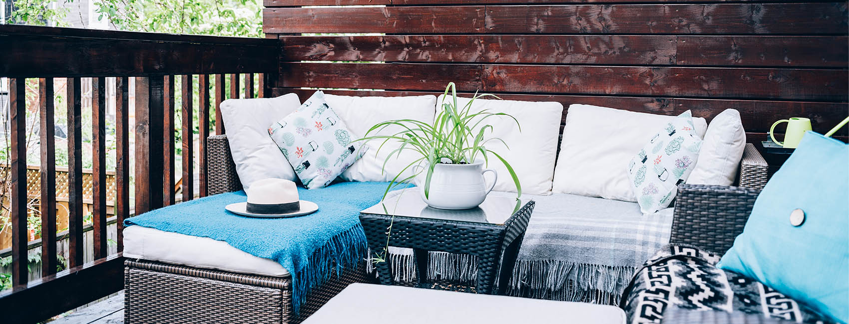 outdoor patio deck in the summer