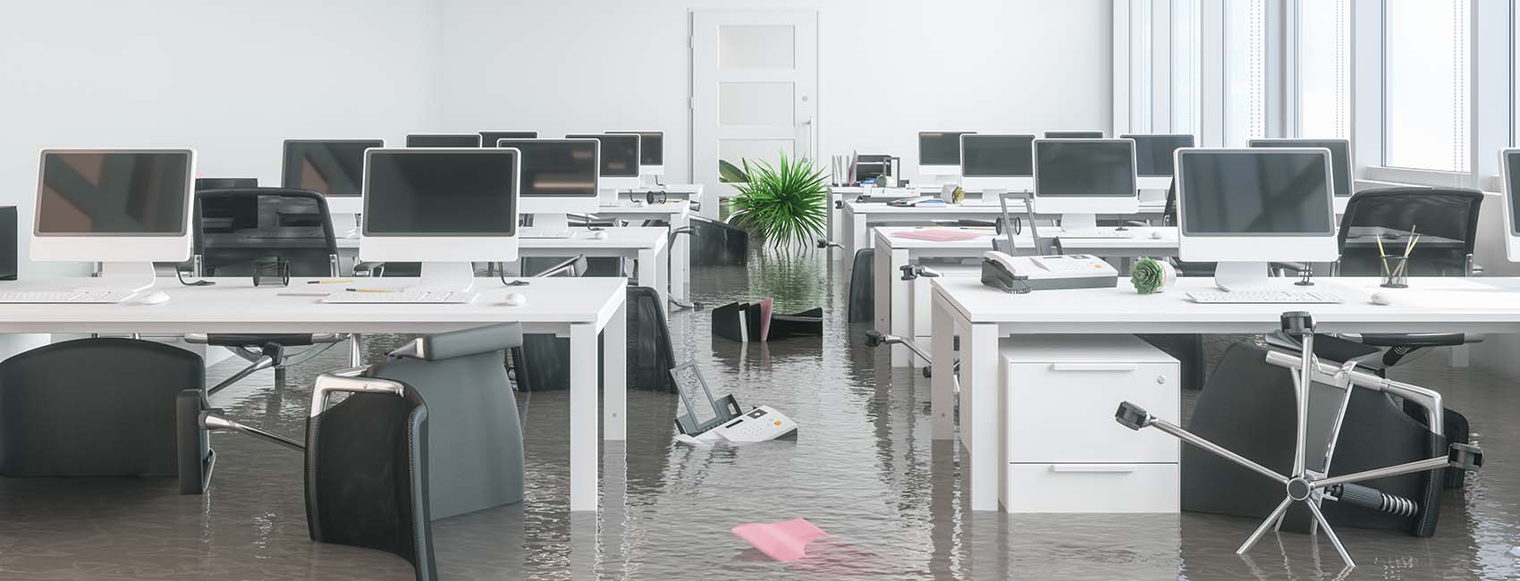 Flooded office