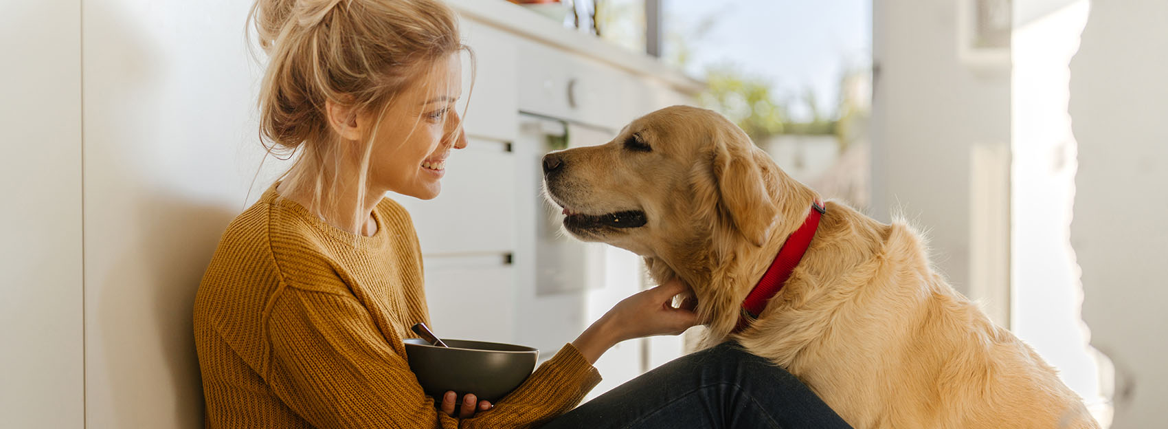 owner and dog