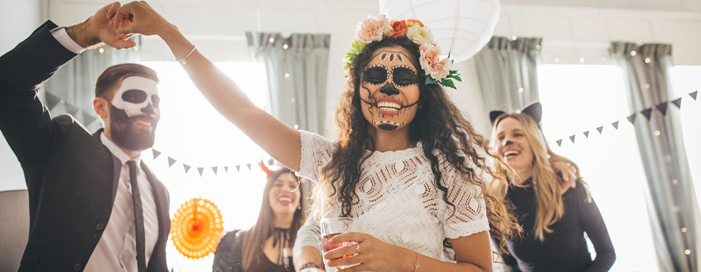 Dancing at Halloween party