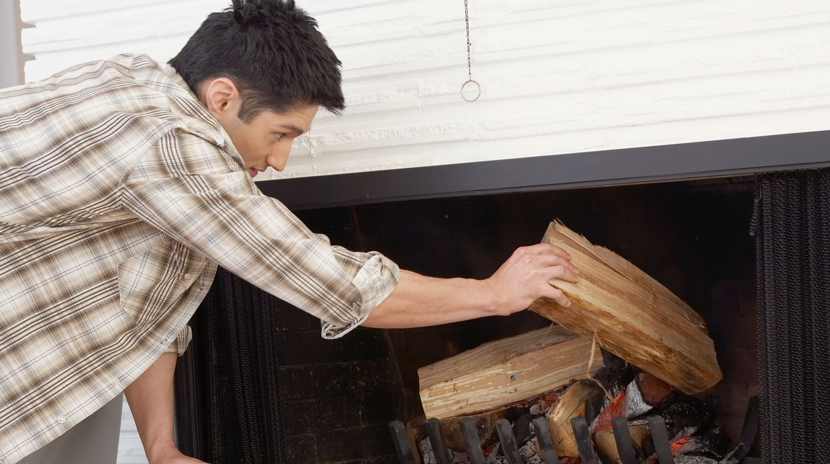 Christmas tree and decorations in living room