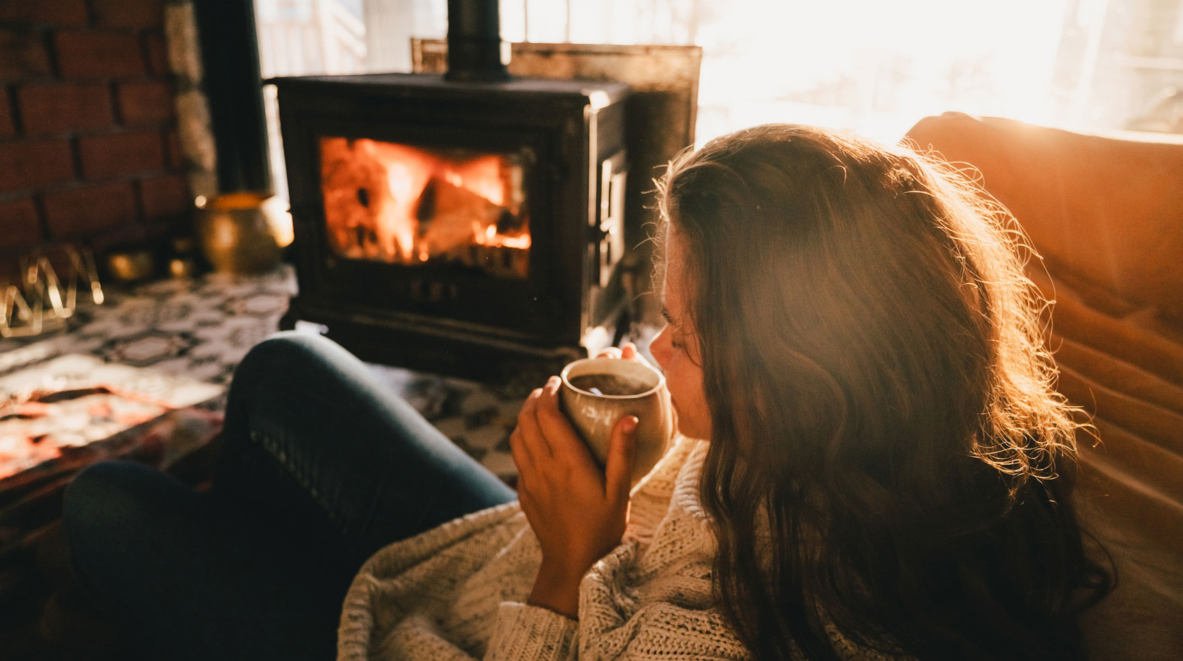 Photo of a happy family in their home on a Christmas day