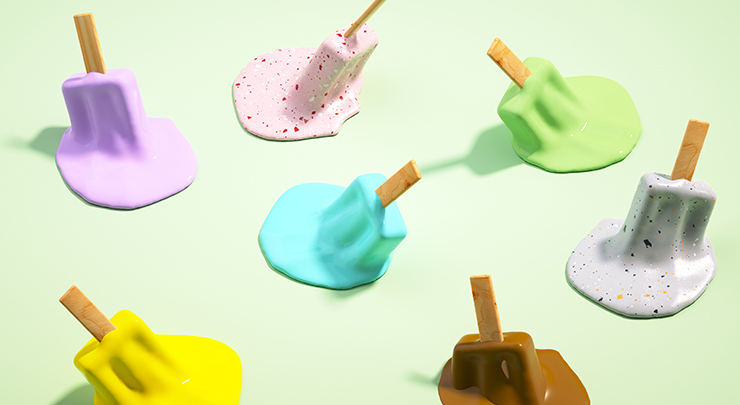 melted popsicles