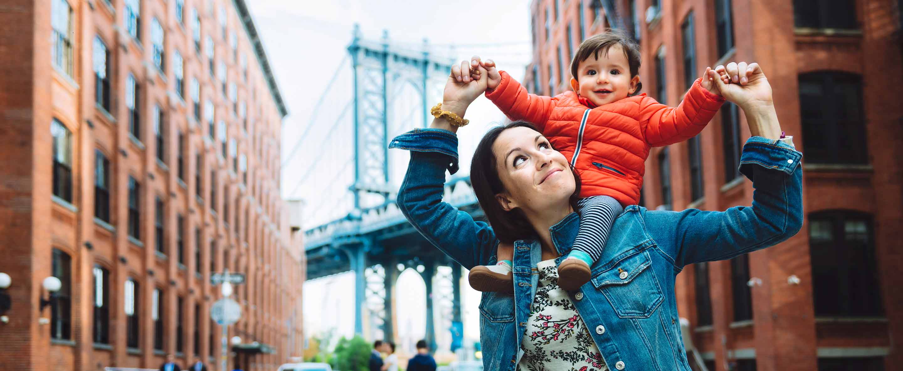 mother and baby in Brooklyn, New York