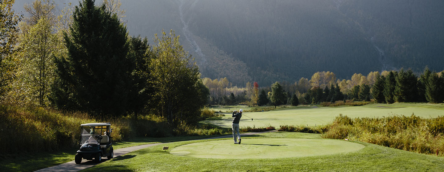 Playing golf in BC
