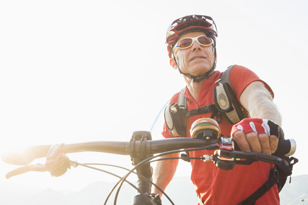 man on bike