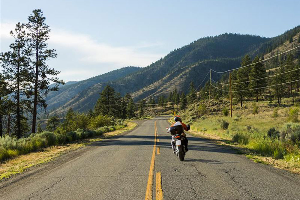 Lorne’s motorcycle’s tire blew, BCAA’s to rescue