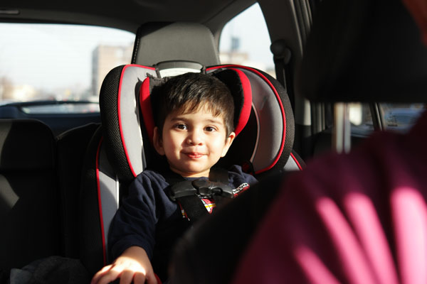 child in a car seat