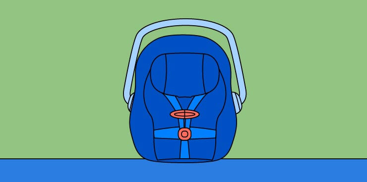 Car seat donation illustration