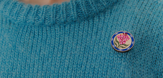 BCAA Fireweed Pin that defends against wildfires