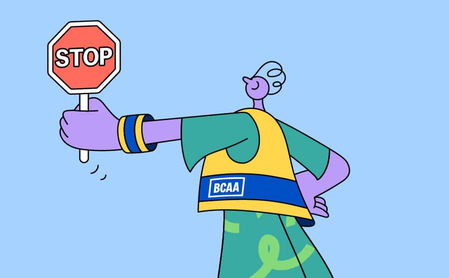 School Safety Patrol crossing guard illustration