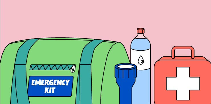 Emergency kit illustration 