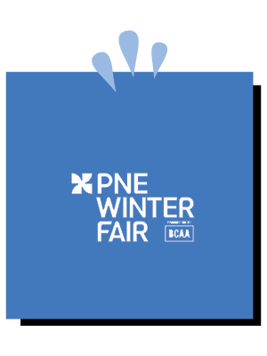 PNE Winter Fair logo inside gift box
