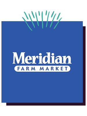 Meridian Farm Market logo inside gift box