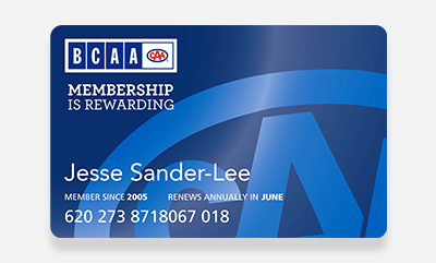 BCAA Basic membership card