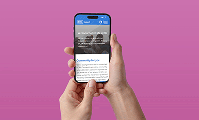 BCAA Connect Site on Mobile Phone