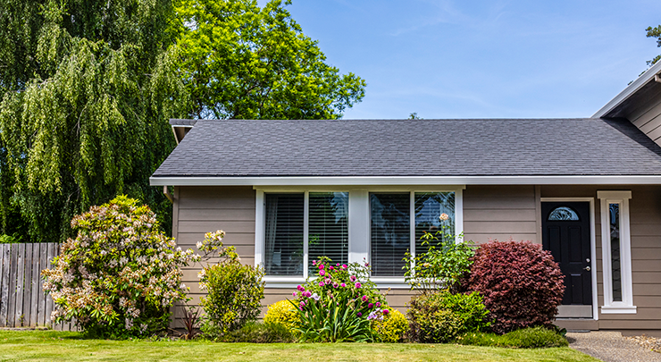 Suburban House Exterior in the Spring