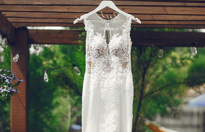 a wedding dress