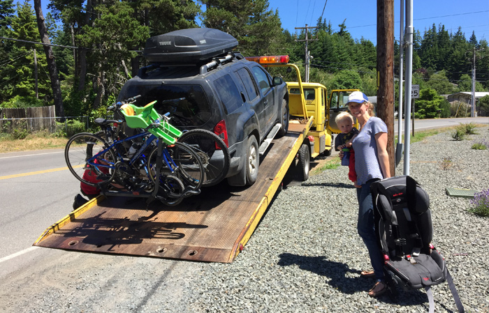 SUV getting towed BCAA Saves the day image