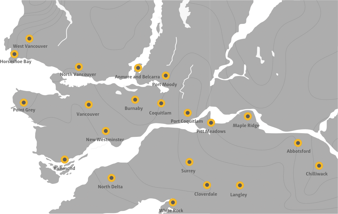 Map of BC Lower Mainland