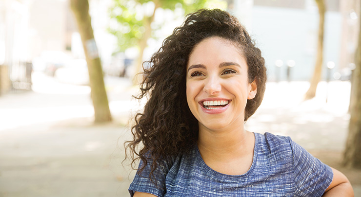 woman smiling