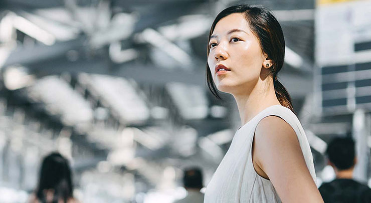 Woman at airport