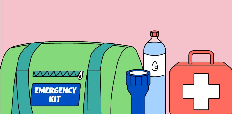 Emergency kit illustration