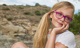  young girl with glasses